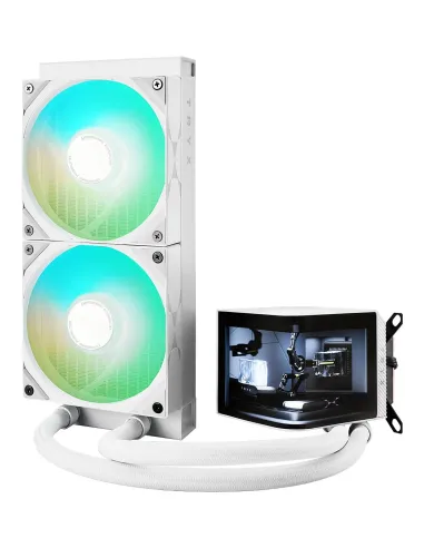 TRYX PANORAMA ARGB 240 Processore Kit di raffreddamento a liquido 12 cm Bianco 1 pz