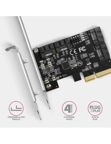 Axagon PCES-SA4X4 scheda di interfaccia e adattatore Interno SATA