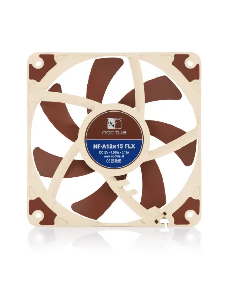 Noctua NF-A12x15 FLX Case per computer Ventilatore 12 cm Beige, Marrone