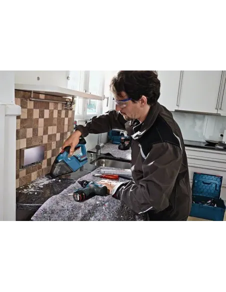 Bosch GAS 10,8 V-LI aspirapolvere senza filo Blu Senza sacchetto