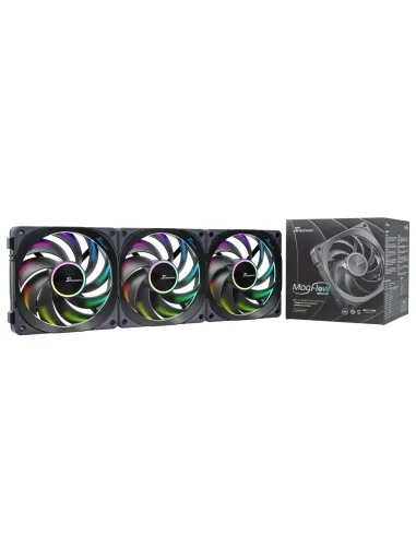 Seasonic MagFlow ARGB Case per computer Ventilatore 12 cm Nero 3 pz