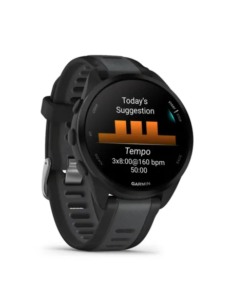 Garmin Forerunner 165 3,05 cm (1.2") AMOLED 43 mm Digitale 390 x 390 Pixel Touch screen Nero GPS (satellitare)