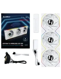 Lian Li 12RTLLCD1W3W sistema di raffreddamento per computer Case per computer Ventilatore 12 cm Bianco