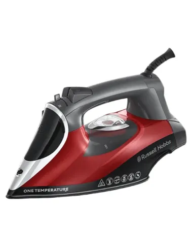 Russell Hobbs 25090-56 ferro da stiro Ferro da stiro a secco e a vapore Piastra in Ceramica 2600 W Nero, Grigio, Rosso