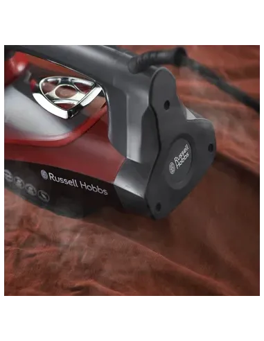 Russell Hobbs 25090-56 ferro da stiro Ferro da stiro a secco e a vapore Piastra in Ceramica 2600 W Nero, Grigio, Rosso