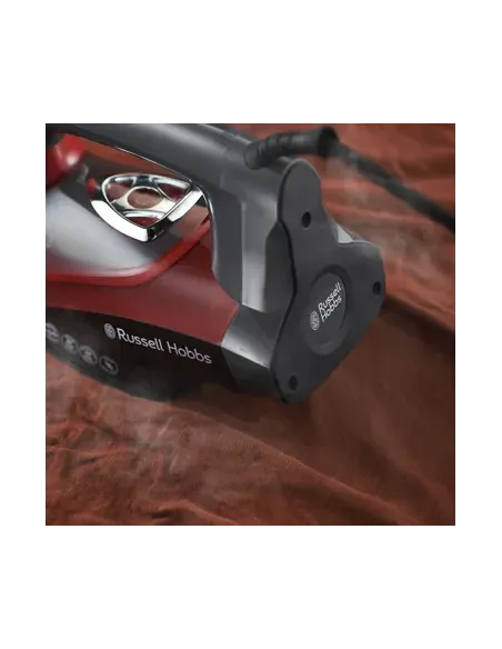 Russell Hobbs 25090-56 ferro da stiro Ferro da stiro a secco e a vapore Piastra in Ceramica 2600 W Nero, Grigio, Rosso