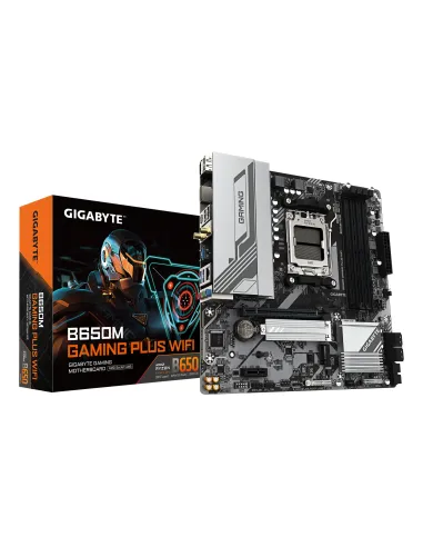 GIGABYTE B650M GAMING PLUS WIFI Scheda madre - CPU AMD Ryzen 9000, VRM a 5+2+2 fasi, fino a 8000 MHz DDR5, 2xPCIe 4.0 M.2, LAN