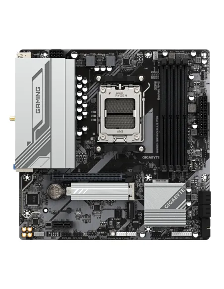 GIGABYTE B650M GAMING PLUS WIFI Scheda madre - CPU AMD Ryzen 9000, VRM a 5+2+2 fasi, fino a 8000 MHz DDR5, 2xPCIe 4.0 M.2, LAN