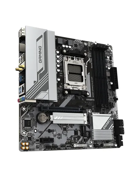 GIGABYTE B650M GAMING PLUS WIFI Scheda madre - CPU AMD Ryzen 9000, VRM a 5+2+2 fasi, fino a 8000 MHz DDR5, 2xPCIe 4.0 M.2, LAN