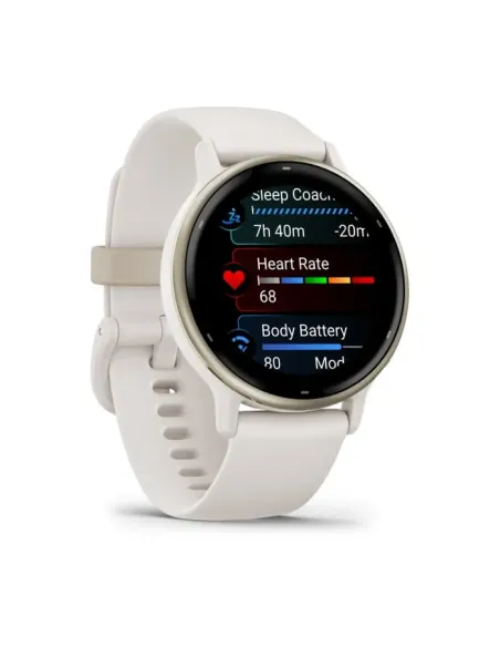 Garmin Vivoactive 5 3,05 cm (1.2") AMOLED 42 mm Digitale 390 x 390 Pixel Touch screen Bianco Wi-Fi GPS (satellitare)