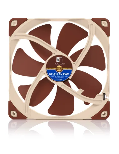 Noctua NF-A14 Case per computer Ventilatore 14 cm Beige, Marrone