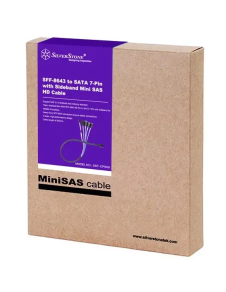 Silverstone CPS05 0,5 m Nero, Blu, Bianco