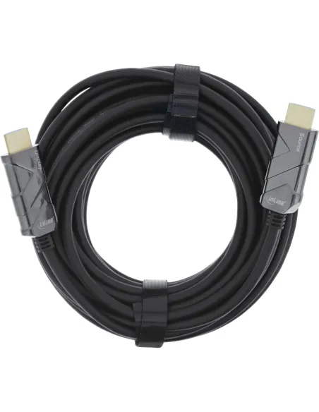 InLine Cavo HDMI AOC, Ultra High Speed HDMI Cable, 8K4K, nero, 15m