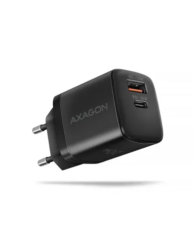Axagon ACU-PQ20 wall charger QC3.0 AFC FCP+ PD type-C 20 W - schwarz - USB Typ C Telefono cellulare, Smartphone, Orologio