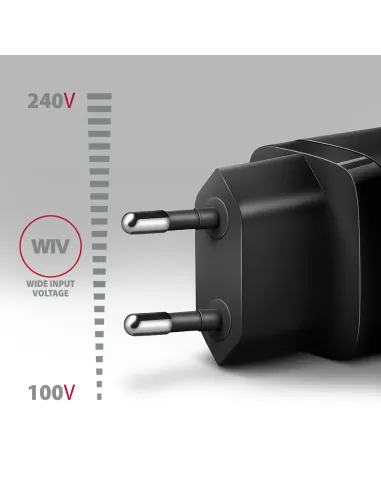 Axagon ACU-PQ20 wall charger QC3.0 AFC FCP+ PD type-C 20 W - schwarz - USB Typ C Telefono cellulare, Smartphone, Orologio