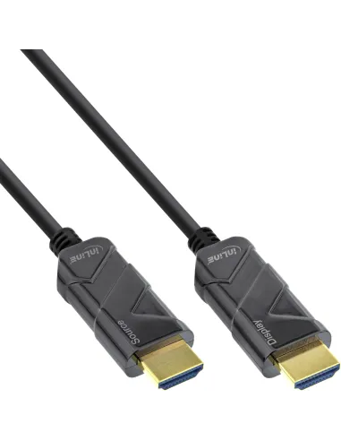 InLine Cavo HDMI AOC, Ultra High Speed HDMI Cable, 8K4K, nero, 20m