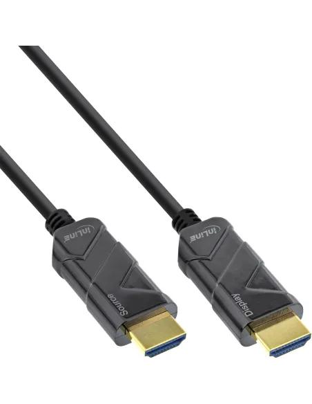 InLine Cavo HDMI AOC, Ultra High Speed HDMI Cable, 8K4K, nero, 20m
