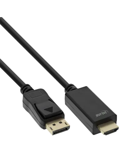 InLine Cavo DisplayPort M a HDMI M, 5m, con Audio, 4K 60Hz, DP1.2, nero