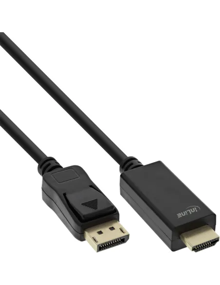 InLine Cavo DisplayPort M a HDMI M, 5m, con Audio, 4K 60Hz, DP1.2, nero