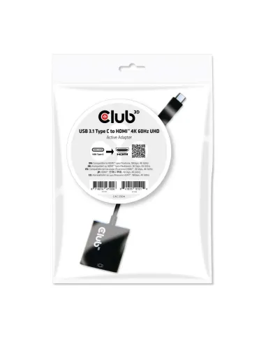 CLUB3D USB 3.1 Type C to HDMI 2.0 UHD 4K 60HZ Active Adapter