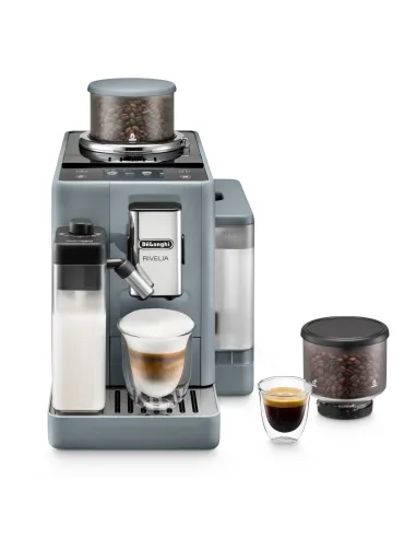 De’Longhi Rivelia EXAM440.55.G, Macchina Automatica per Caffè in Chicchi, Cappuccino al tocco di un tasto con la Caraffa