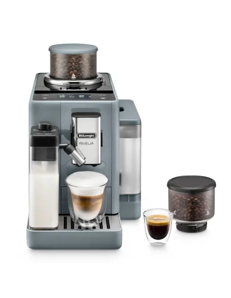 De’Longhi Rivelia EXAM440.55.G, Macchina Automatica per Caffè in Chicchi, Cappuccino al tocco di un tasto con la Caraffa