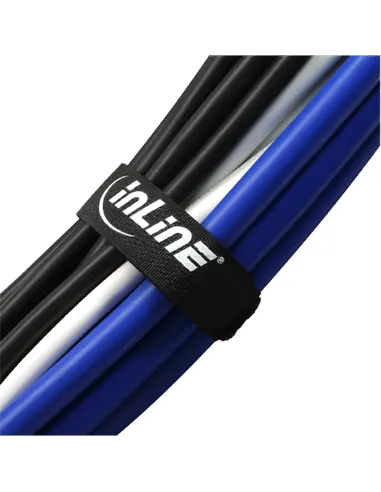 InLine Cinghie di fissaggio con chiusura a strappo, 20x100mm, nero, 10pz