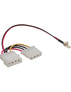 InLine Cavo alimentazione ventole da 4pin 5,25” M-F, 1x 2pin Fan M, 0,15m