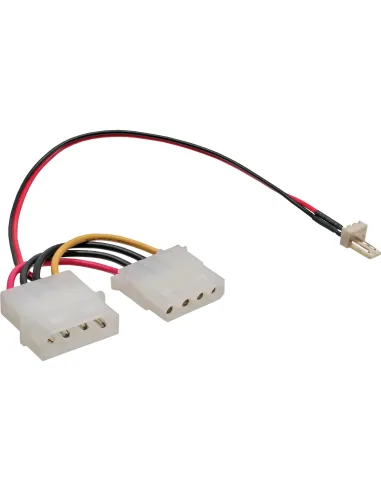 InLine Cavo alimentazione ventole da 4pin 5,25” M-F, 1x 2pin Fan M, 0,15m