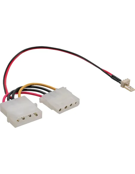 InLine Cavo alimentazione ventole da 4pin 5,25” M-F, 1x 2pin Fan M, 0,15m