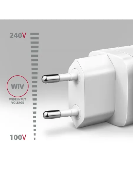 Axagon ACU-PD20W wall charger 1x QC3.0 AFC FCP PD type-C 20W white Telefono cellulare, Smartphone, Orologio intelligente,