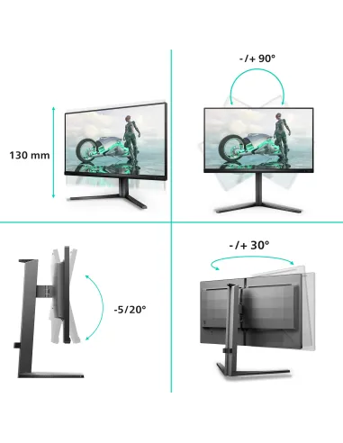 Philips Evnia 3000 25M2N3200U 00 Monitor PC 62,2 cm (24.5") 1920 x 1080 Pixel Full HD LCD Grigio
