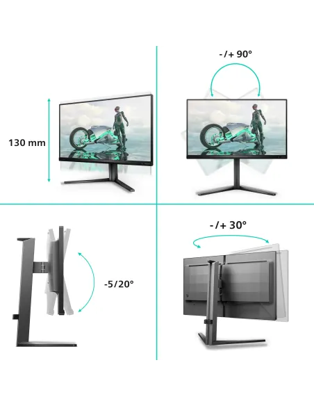 Philips Evnia 3000 25M2N3200U 00 Monitor PC 62,2 cm (24.5") 1920 x 1080 Pixel Full HD LCD Grigio