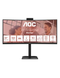 AOC E4 CU34E4CW Monitor PC 86,4 cm (34") 3440 x 1440 Pixel UltraWide Quad HD LED Nero 2