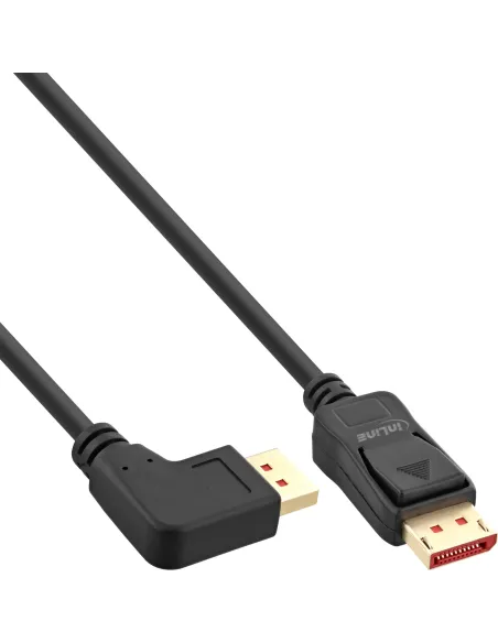 InLine Cavo DisplayPort 1.4, 8K4K, angolato a sinistra, 2m