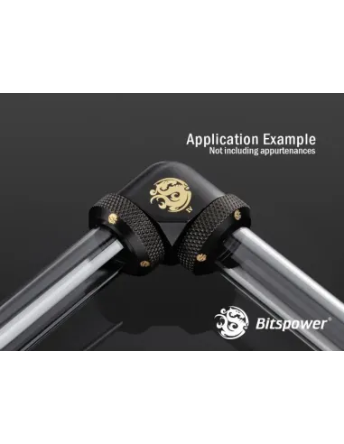 Bitspower Carbon Black Curva di compensazione