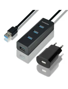 Axagon HUE-S2BP hub di interfaccia USB 3.2 Gen 1 (3.1 Gen 1) Type-A 5000 Mbit s Nero