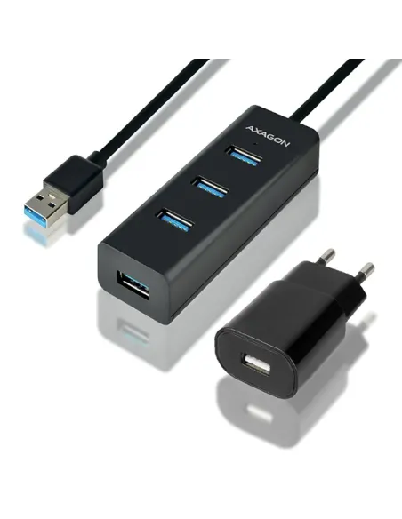 Axagon HUE-S2BP hub di interfaccia USB 3.2 Gen 1 (3.1 Gen 1) Type-A 5000 Mbit s Nero