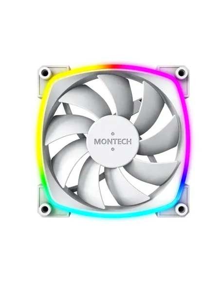 Montech AX120 PWM Case per computer, Processore Modulo ventilatore 12 cm Bianco 1 pz