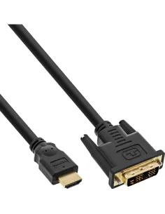 InLine Cavo HDMI M a DVI 18+1 M, dorato, nero, 0,5m