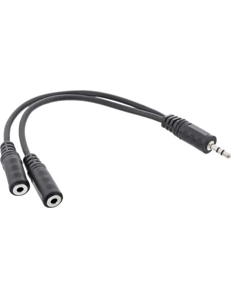 InLine Cavo Audio Y Jack 3,5mm maschio a 2x Jack 3,5mm femmina, 0,2m, stereo