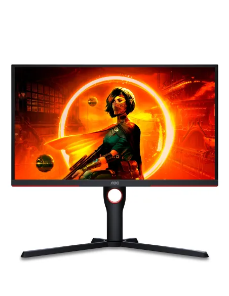 AOC G3 25G3ZM BK Monitor PC 62,2 cm (24.5") 1920 x 1080 Pixel Full HD Nero, Rosso