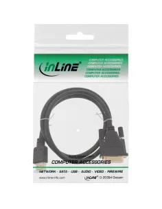 InLine Cavo HDMI M a DVI 18+1 M, dorato, nero, 1m 2