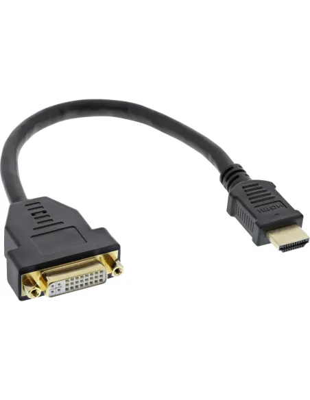InLine Cavo adattatore HDMI M a DVI 24+5 F, 0,2 m