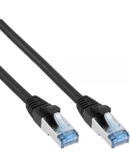 InLine Cavo patch Lan, S FTP(PiMf), Cat.6a, 500MHz, CU, halogenf., nero, 2m