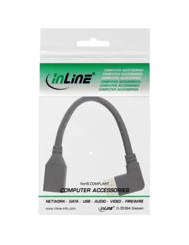 InLine Cavo adattatore DisplayPort 1.4 ST BU, 8K4K, ad angolo retto