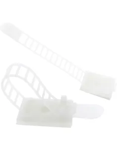 InLine Ferma cavi adesiva regolabile 64mm, con foro di fissaggio, neutra, 10pz