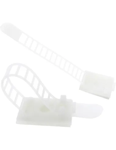 InLine Ferma cavi adesiva regolabile 64mm, con foro di fissaggio, neutra, 10pz