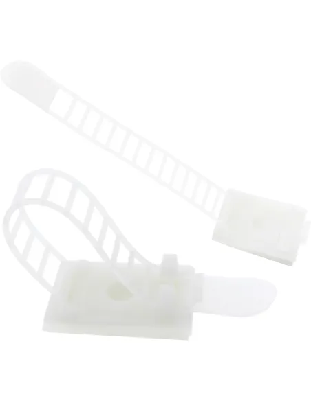 InLine Ferma cavi adesiva regolabile 64mm, con foro di fissaggio, neutra, 10pz