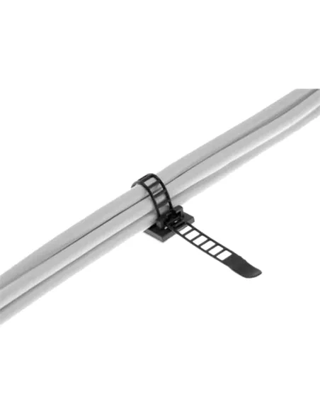 InLine Ferma cavi adesiva regolabile 64mm, con foro di fissaggio, neutra, 10pz